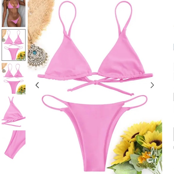 Pink String Bikini - Picture 1 of 3